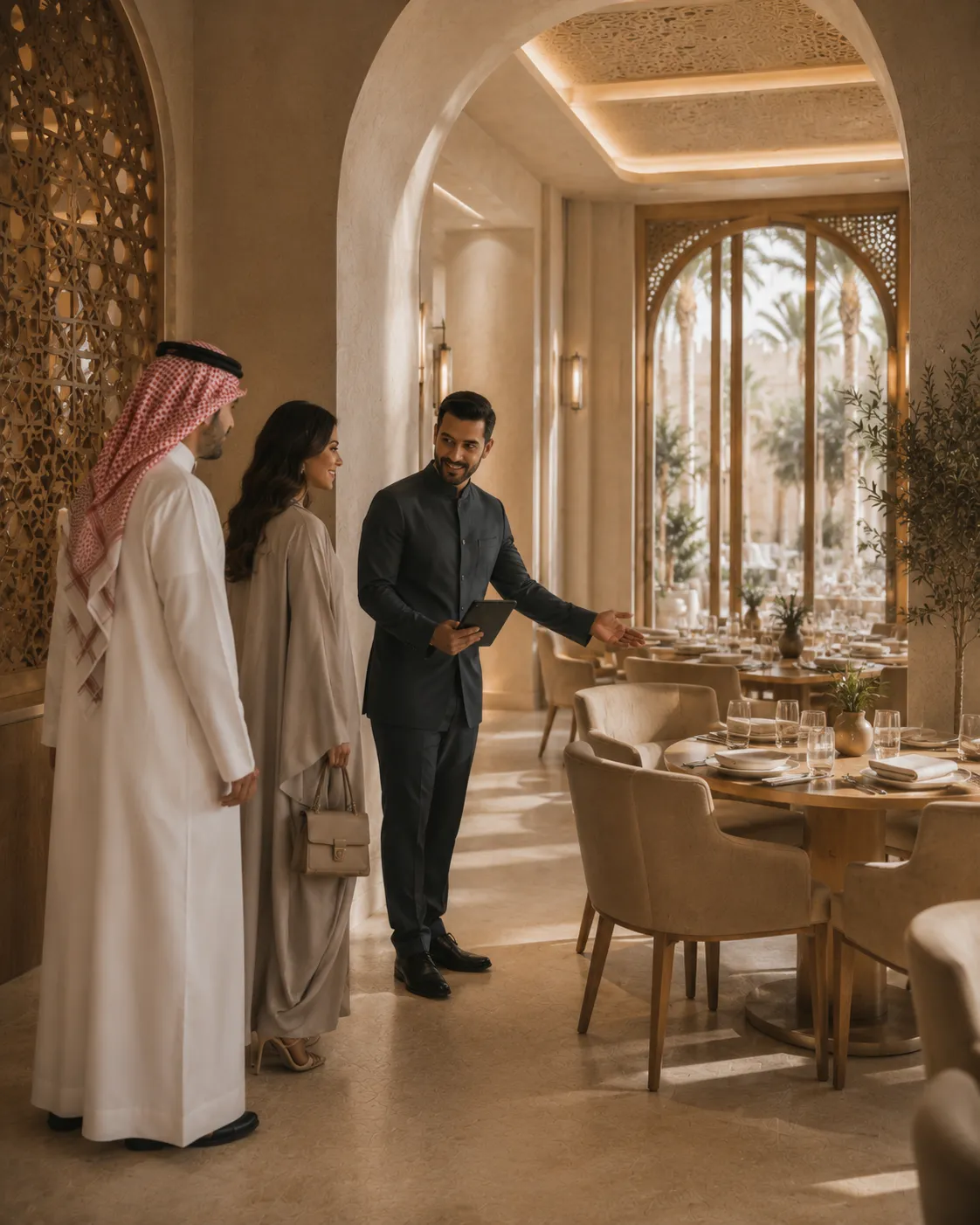 Guests arriving at a Yiswa restaurant